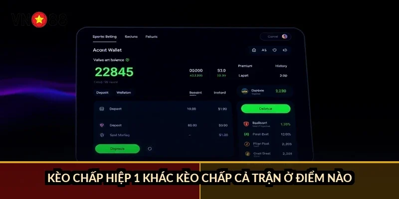Kèo chấp hiệp 1 khác kèo chấp cả trận ở điểm nào?